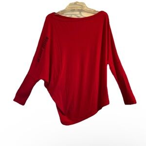 XD Xenia Design Avant-Garde Red Dolman Sleeve Top Size S - Made in Croatia